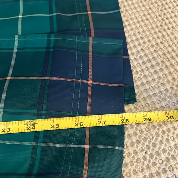 Hurley Lightweight Double Breasted Plaid Mid Length Trench Coat Sz M - Picture 11 of 12